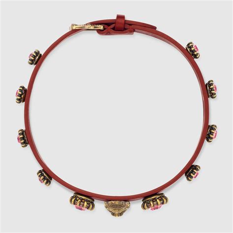 gucci choker leather|buy Gucci choker online.